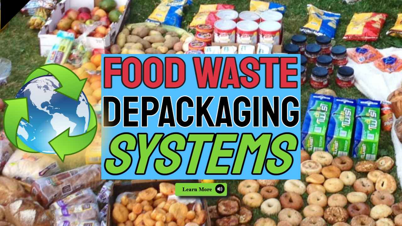 Image text: "Food Waste Depackaging Systems".